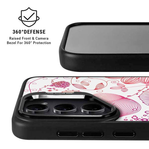 Elegant Flowers Galaxy S25 Kickstand Case
